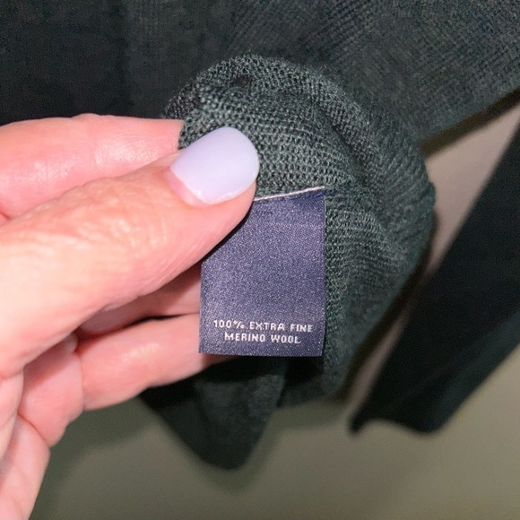 Hart Schaffner Marx Extra Fine Merino Wool Sweater Big Man Tall Green XLT - Picture 4 of 5